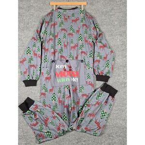 New Funziez Onepiece Jumper  "Don't Moose With‎ Me"  Flapjacks Womens size L